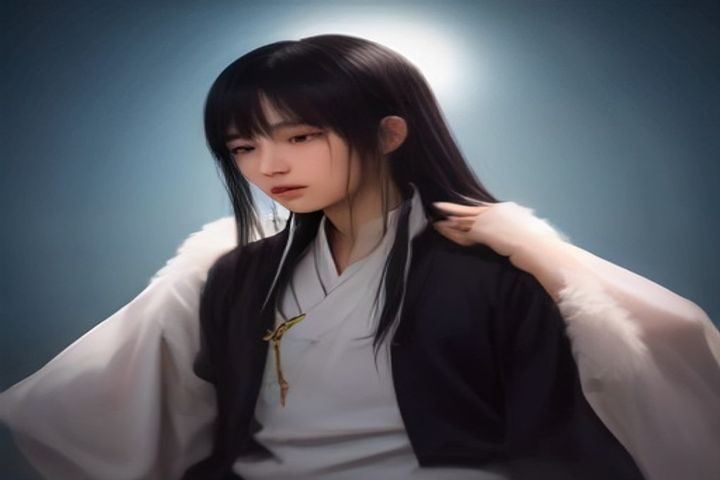 专业摄影棚内柔和侧逆光打在白色背景上，摄影师与模特正在进行人体艺术写真拍摄，画面静谧专业，冷暖光影交融