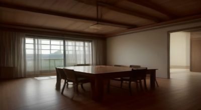摄影工作室内白色墙面与木质地板构成简洁背景，展现专业写真拍摄环境